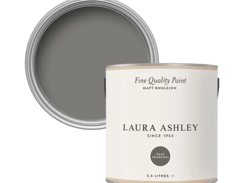 Hot Laura Ashley Wandfarbe Pale Charcoal Grau 2,5 l