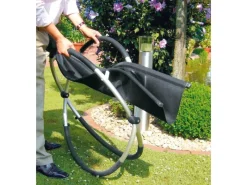 Sale Leco Schaukelstuhl klappbar Schwarz/Beige/Silber