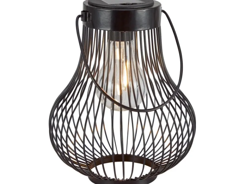 LED Solar-Laterne Schwarz
