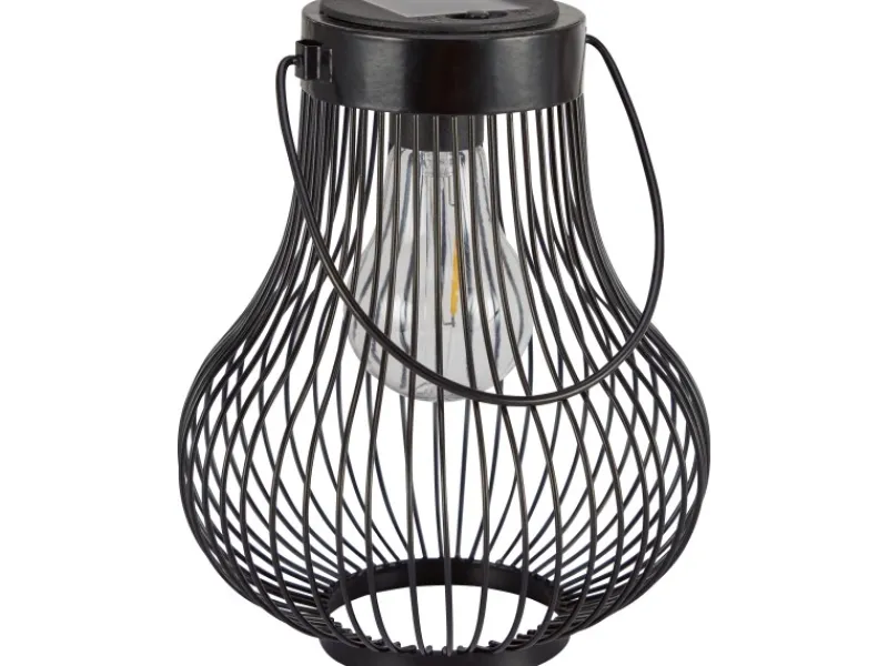 LED Solar-Laterne Schwarz