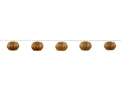 Best LED-Lichterkette Papierblumen 10 LEDs Warmweiß Transparentes Kabel 1,55 m Braun
