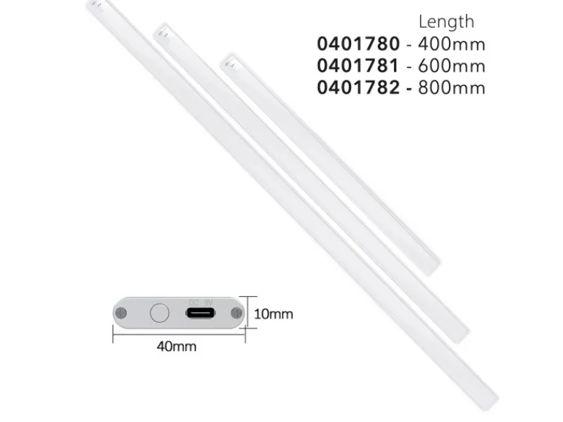Clearance LED-Unterbauleuchte Wellensensor 320 lm 3000-6000 K CCT 80 cm Silber