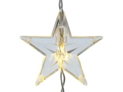 LED-Vorhang Sterne 130 LEDs Warmweiß Transparentes Kabel 5 m