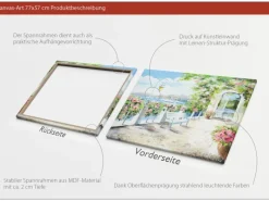 New Pro Art Leinwandbild Basic Anonymus Passagio di Lago 77 cm x 57 cm