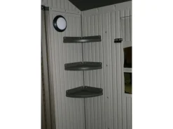 Lifetime Eckregal für Gerätehaus aus Kunststoff Anthrazit