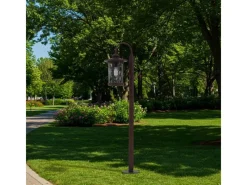 Lindby Außenleuchte Laterne Zayn 10036409 Retro Vintage Antik in Braun aus Aluminium 1-flammig E27