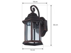 Online Lindby Laterne Daaje 10012817 Vintage Industriell in Braun aus Aluminium 1-flammig E27