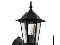 Lindby LED Solarleuchte Außen Laterne Sayata 10020118 Spritzwassergeschützt Modern in Schwarz aus Aluminium 1-flammig