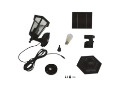 Lindby LED Solarleuchte Außen Laterne Sayata 10020118 Spritzwassergeschützt Modern in Schwarz aus Aluminium 1-flammig