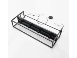 Lindby Pendelleuchte Grisela 9626896 Modern in Schwarz aus Metall 4-flammig E27 Wohnzimmerleuchte