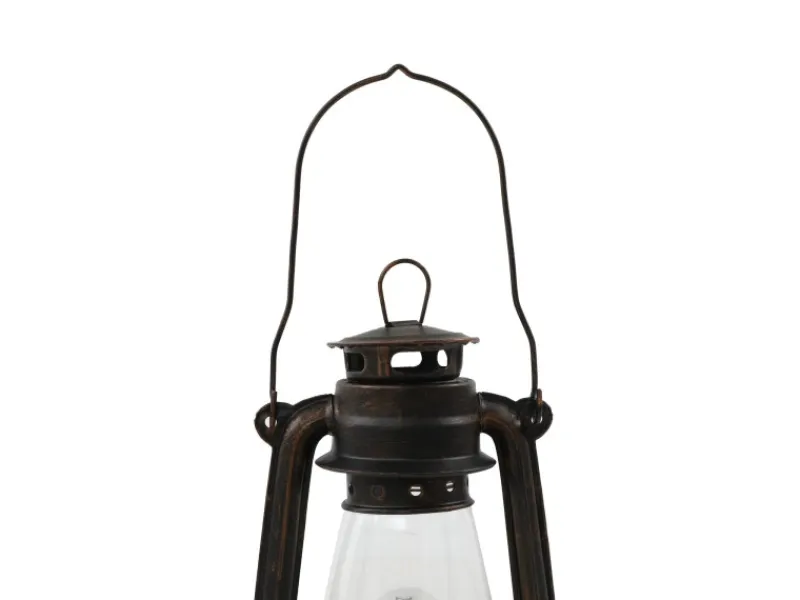 Online Lindby Tischlampe Laterne Raisa 9624812 Retro Vintage Antik in Braun aus Metall 1-flammig E14 Wohnzimmerleuchte
