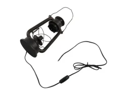 Online Lindby Tischlampe Laterne Raisa 9624812 Retro Vintage Antik in Braun aus Metall 1-flammig E14 Wohnzimmerleuchte