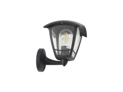 New Lindby Wandleuchte Außen Laterne Isidoro 10025889 Spritzwassergeschützt Modern in Schwarz 1-flammig E27