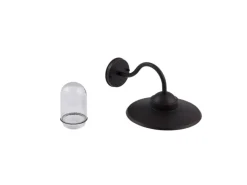 Lindby Wandleuchte Außen Laterne Bilma 10025911 Spritzwassergeschützt Modern in Braun aus Aluminium 1-flammig E27