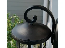 Lindby Wandleuchte Außen Laterne Ankea 9624761 Retro Vintage Antik in Schwarz 1-flammig E27