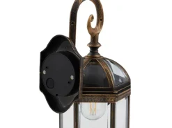 Hot Lindby Wandleuchte Außen Laterne Adelisa 10025849 Spritzwassergeschützt Landhaus Vintage Rustikal in Bronze aus Aluminium 1-flammig E27