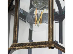 Hot Lindby Wandleuchte Außen Laterne Adelisa 10025849 Spritzwassergeschützt Landhaus Vintage Rustikal in Bronze aus Aluminium 1-flammig E27