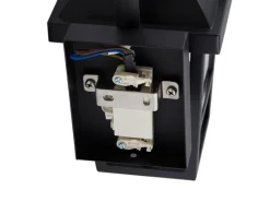 Lindby Wandleuchte Außen Laterne Eloane 10025926 Spritzwassergeschützt Modern in Schwarz aus Edelstahl 1-flammig E27