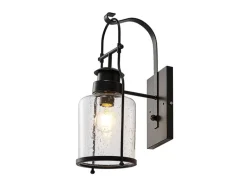 Hot Lindby Wandleuchte Wandlampe Innen Laterne Rozalie 9624813 Retro Vintage Antik in Schwarz aus Metall 1-flammig E27 Flurleuchte