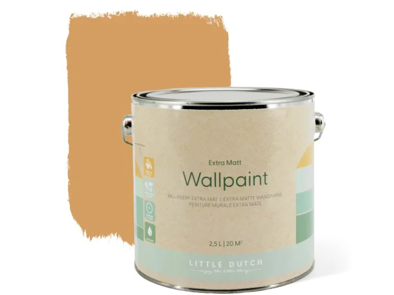 Little Dutch Wandfarbe Pure Ochre Ockergelb Extra Matt 2,5 l