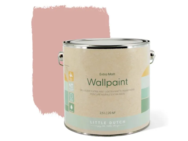 Little Dutch Wandfarbe Vintage Pink Rosa Matt 2,5 l