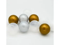 LittleTom Bällebadbälle Ø 5.5 cm 200 Stück Gold Grau Weiß Transparent