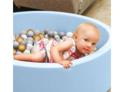 LittleTom Bällebadbälle Ø 5.5 cm 200 Stück Gold Grau Weiß Transparent