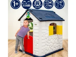 LittleTom Garten-Kinderspielhaus mit Tisch und zwei Stühlen