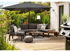 Outlet Lounge-Sessel Bonlee aus Aluminium Grau