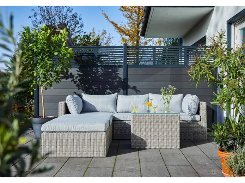 Lounge-Sessel Olea aus Polyrattan Sand
