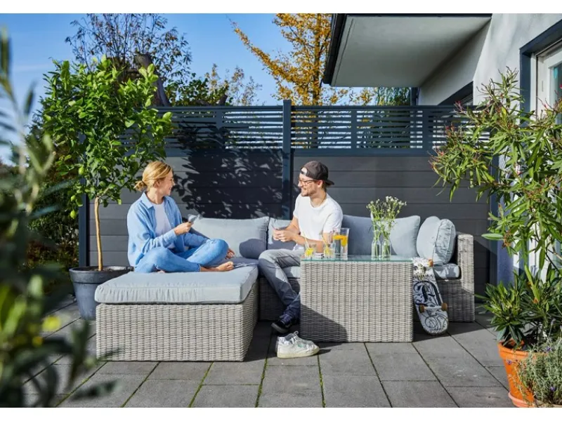 Lounge-Sessel Olea aus Polyrattan Sand