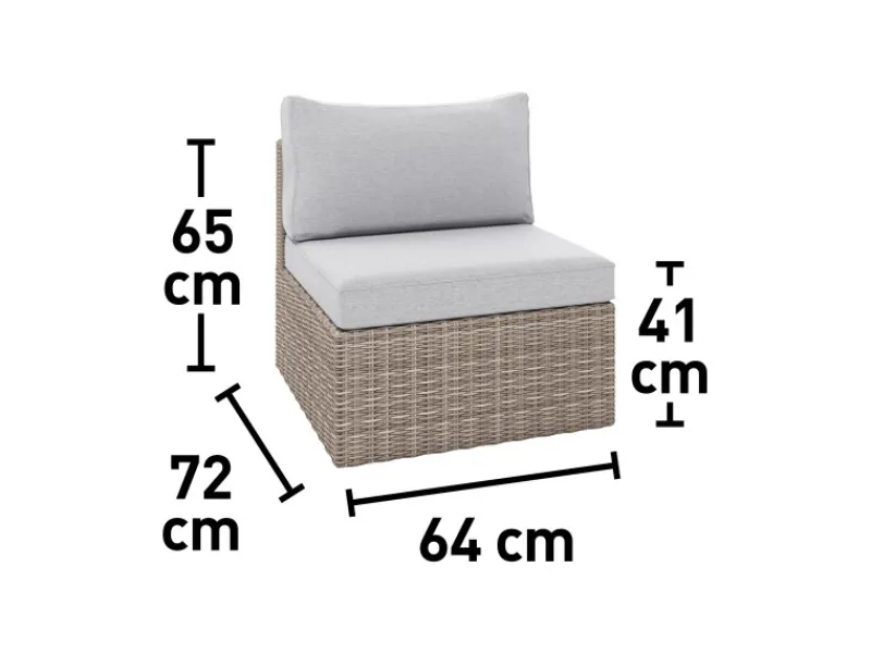 Lounge-Sessel Olea aus Polyrattan Sand