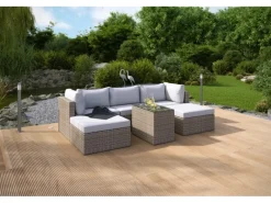 Lounge-Sessel Olea aus Polyrattan Sand