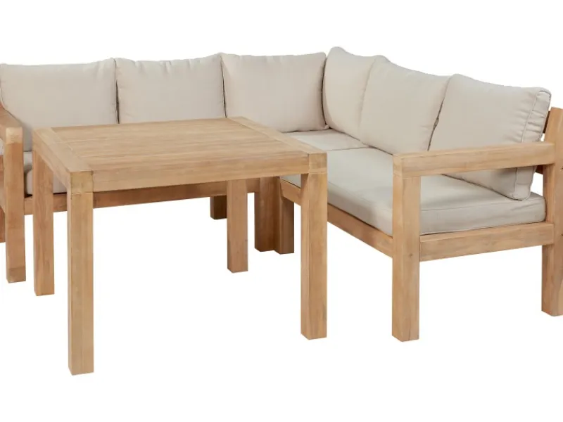 Outlet Lounge-Set mit Esstisch Morenci 4-teilig aus Akazienholz FSC®