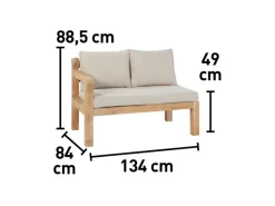 Outlet Lounge-Set mit Esstisch Morenci 4-teilig aus Akazienholz FSC®