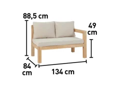 Outlet Lounge-Set mit Esstisch Morenci 4-teilig aus Akazienholz FSC®