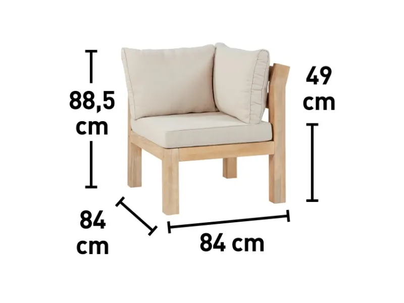 Outlet Lounge-Set mit Esstisch Morenci 4-teilig aus Akazienholz FSC®