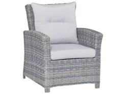 Lounge-Set mit Esstisch Vermont 6-teilig aus Polyrattan