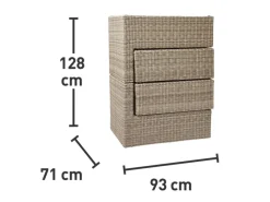 Lounge-Set Olea 5-teilig aus Polyrattan Sand
