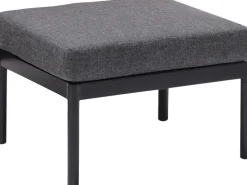 Lounge-Set Skipton 2-teilig mit Hocker Teakholz -Anthrazit