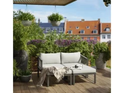 Discount Lounge-Set Willa 4-teilig aus Aluminium Anthrazit