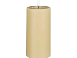 Discount Luca Lighting Kerze Taupe 15 cm x 7,5 cm LED mit Timer Warm Weiß