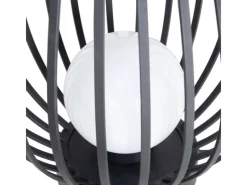 Lucande Laterne Marrin 10025952 Spritzwassergeschützt Modern in Schwarz aus Metall 1-flammig E27