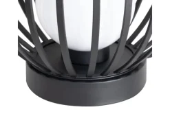 Lucande Laterne Marrin 10025952 Spritzwassergeschützt Modern in Schwarz aus Metall 1-flammig E27