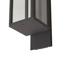 Lucande LED Wandleuchte Außen Laterne Ferdinand 9619149 Spritzwassergeschützt Modern in Alu aus Aluminium 1-flammig