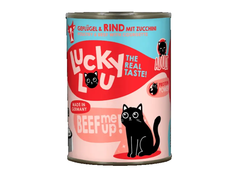 New Lucky Lou Katzen-Nassfutter Lifestage Adult Geflügel & Rind 400 g