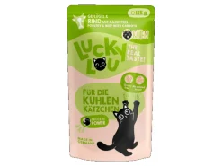 Outlet Lucky Lou Katzen-Nassfutter Lifestage Kitten Geflügel & Rind 125 g