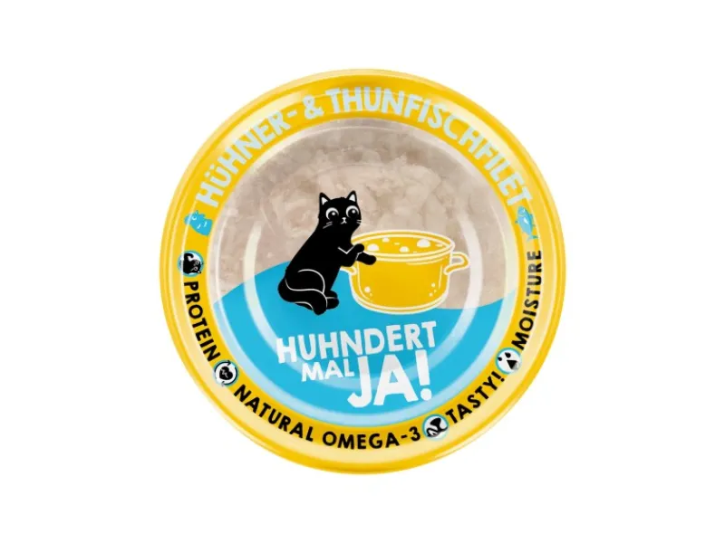 Clearance Lucky Lou Katzen-Nassfutter Hühner & Thunfisch in Broth