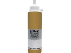 Lukas Cryl Studio Acrylfarbe Plastikflasche Dunkel Ocker 250ml