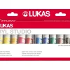 Best Lukas Cryl Studio Acrylfarben-Set 12 x 20 ml Tuben im Karton-Etui